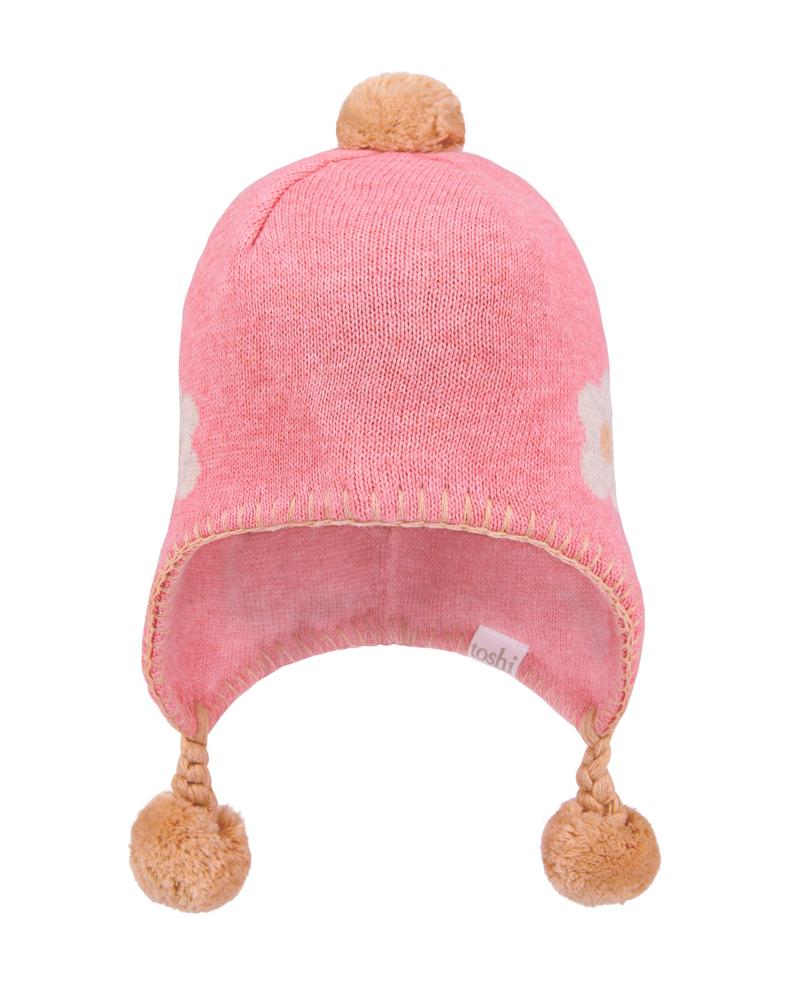 Organic Earmuff Beanie - Rosie Posie