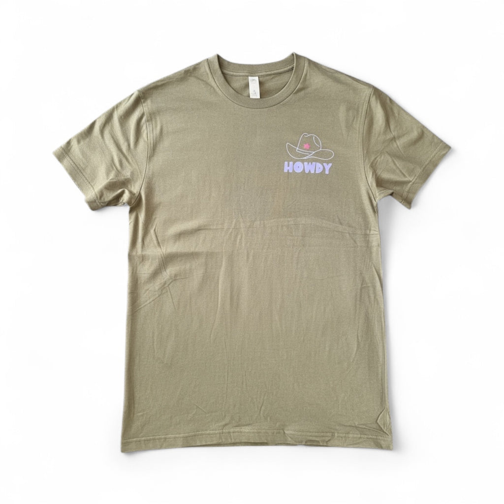 Howdy Partner Tee - Khaki