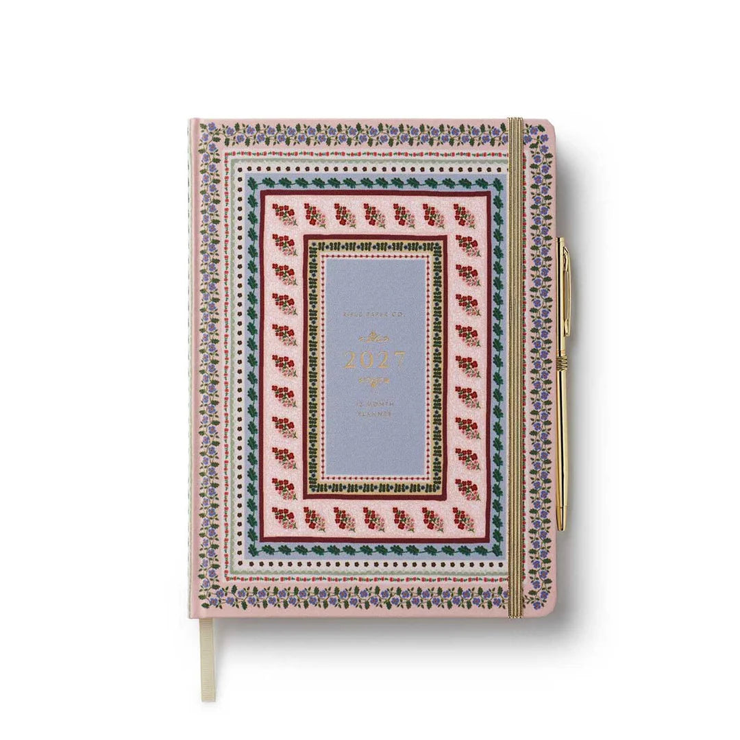 2027 RIFLE PAPER Weekly 12 month Hardcover Planner with Pen - Paisley