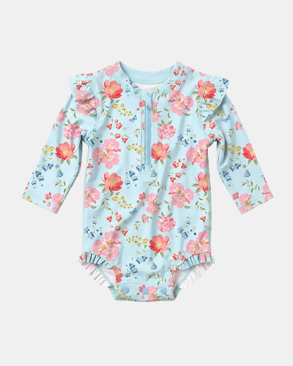 Swim Onesie L/S Twinkle Aqua Garden