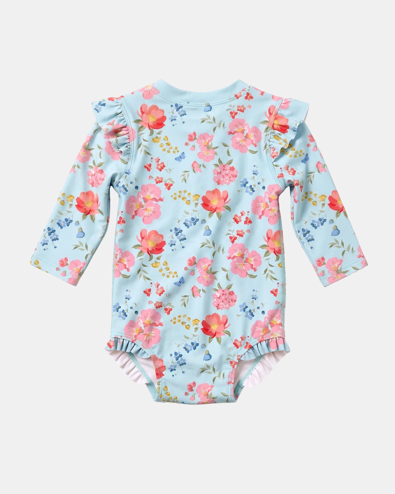 Swim Onesie L/S Twinkle Aqua Garden