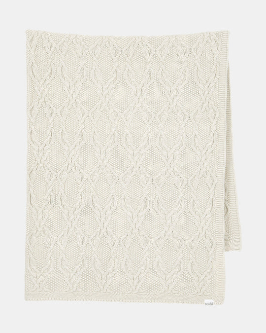 Cable Knit Baby Blanket - Organic Cotton