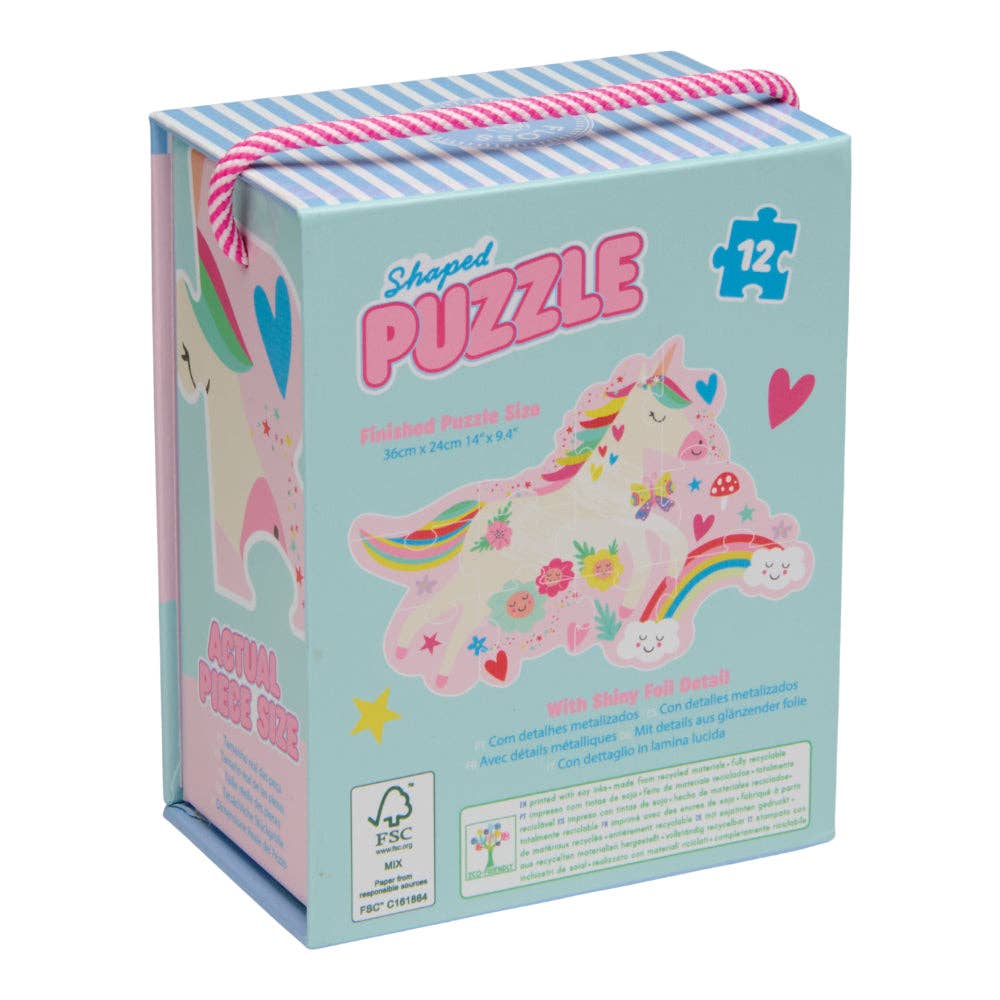 Floss & Rock 12 pc Shaped Jigsaw Puzzle - Rainbow Fairy