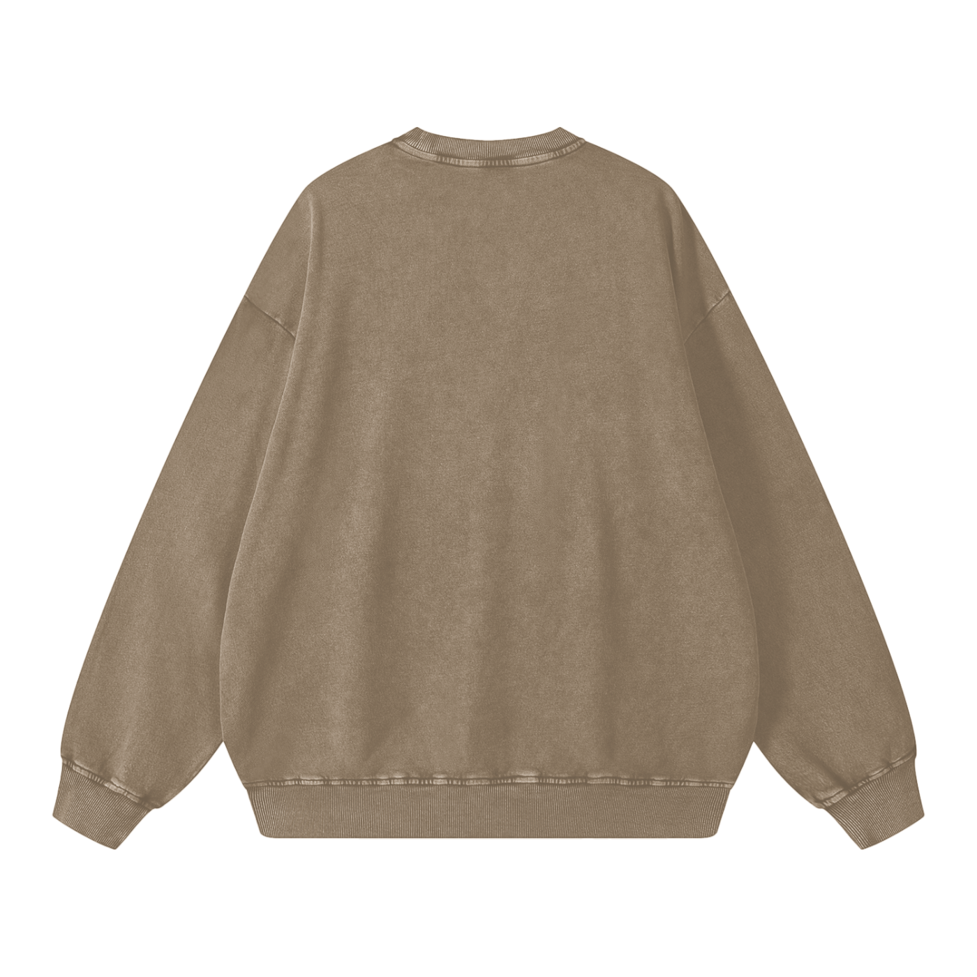 Riverina Cotton Crew Oversized Sweatshirt - Driftwood