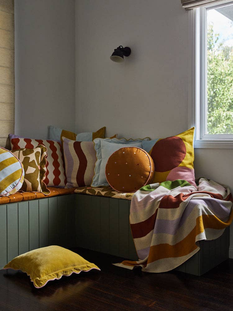 Olive Poppy Cushion