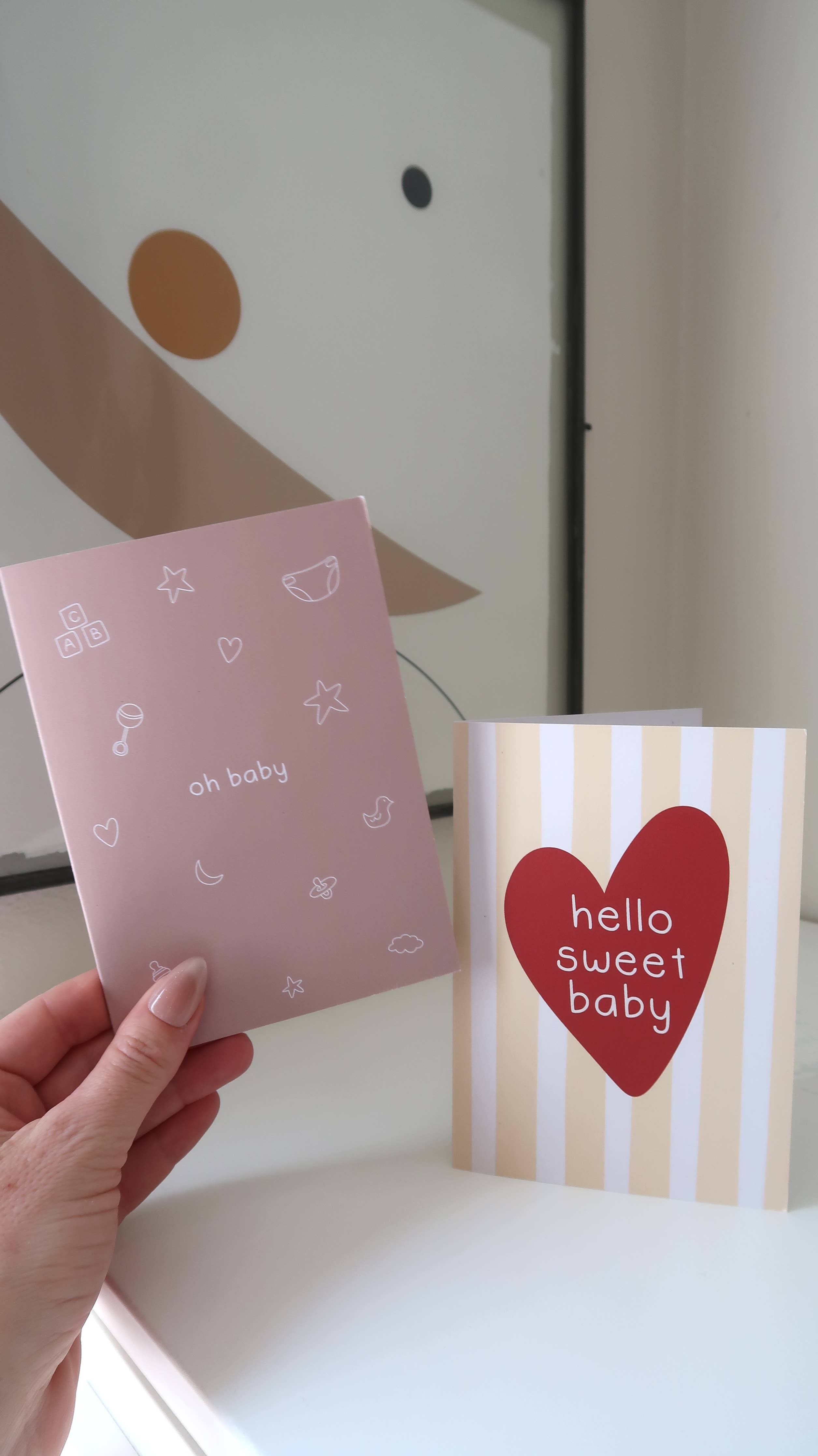 Hello Sweet Baby Greeting Card | Newborn Card | Baby Shower Card