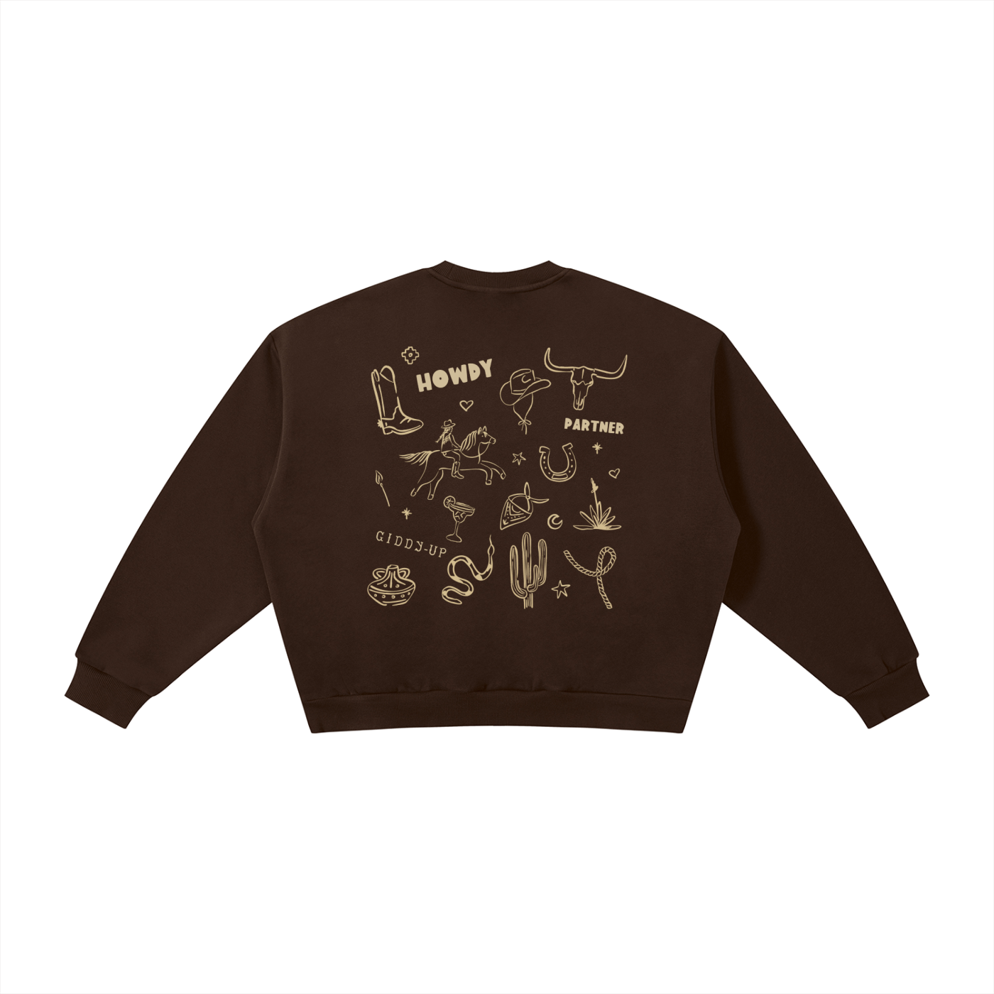 Giddy Up Boxy Fleece - Coffee
