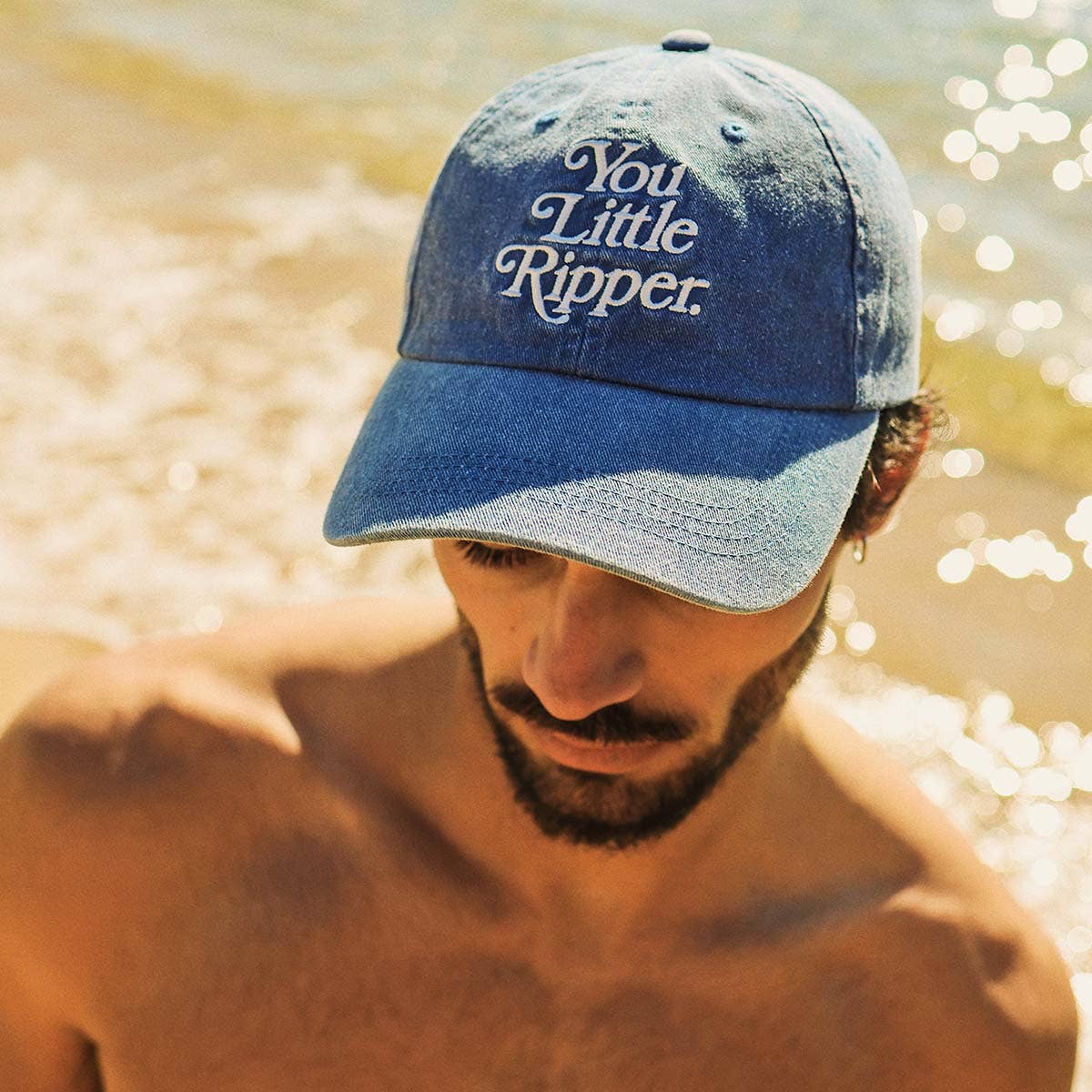 You Little Ripper Cotton Cap in Blue