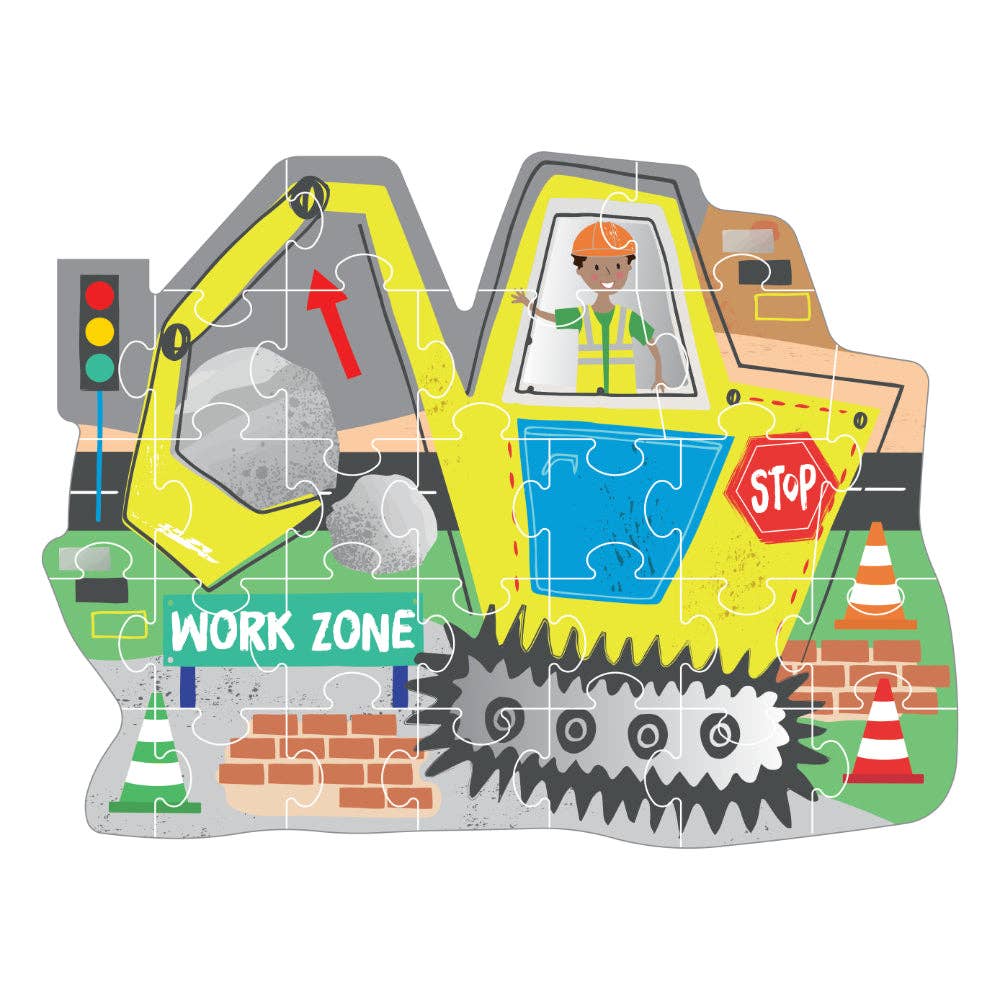 Floss & Rock 30 pc Shaped Jigsaw Puzzle - Construction