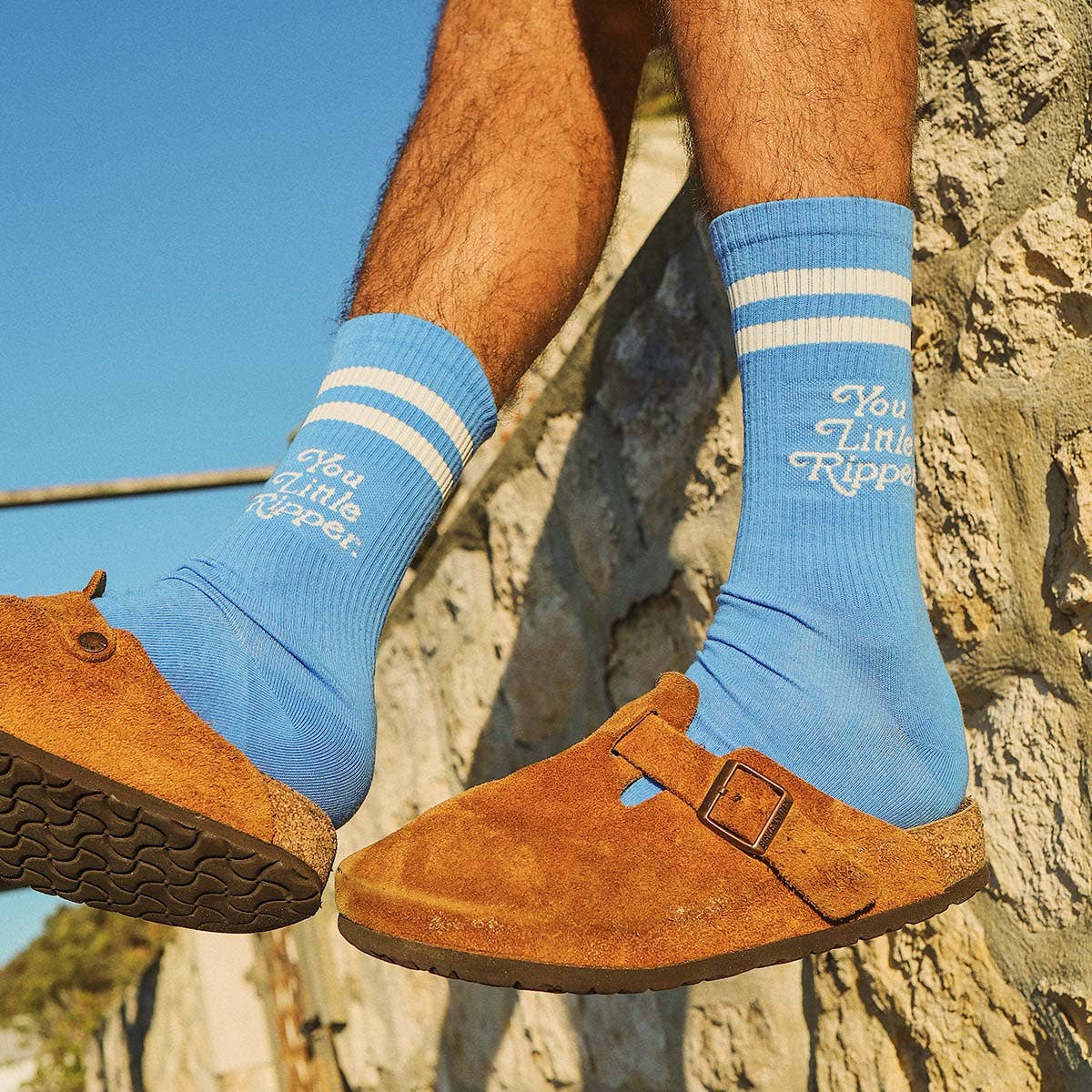 You Little Ripper Socks in Blue