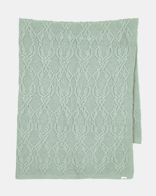 Cable Knit Baby Blanket - Organic Cotton