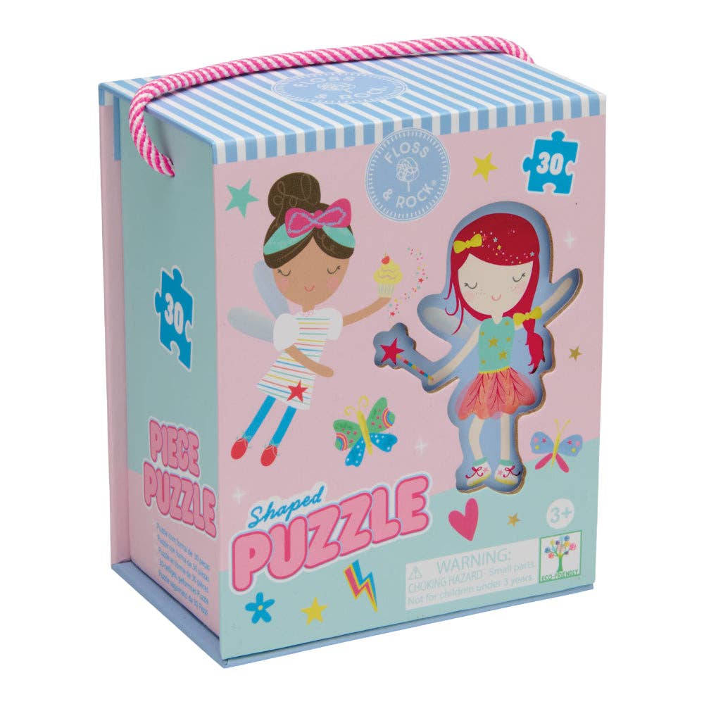 Floss & Rock 30 pc Shaped Jigsaw Puzzle - Rainbow Fairy