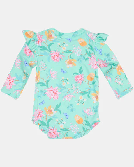 Toshi SWIM Onesie - Mint Waratah