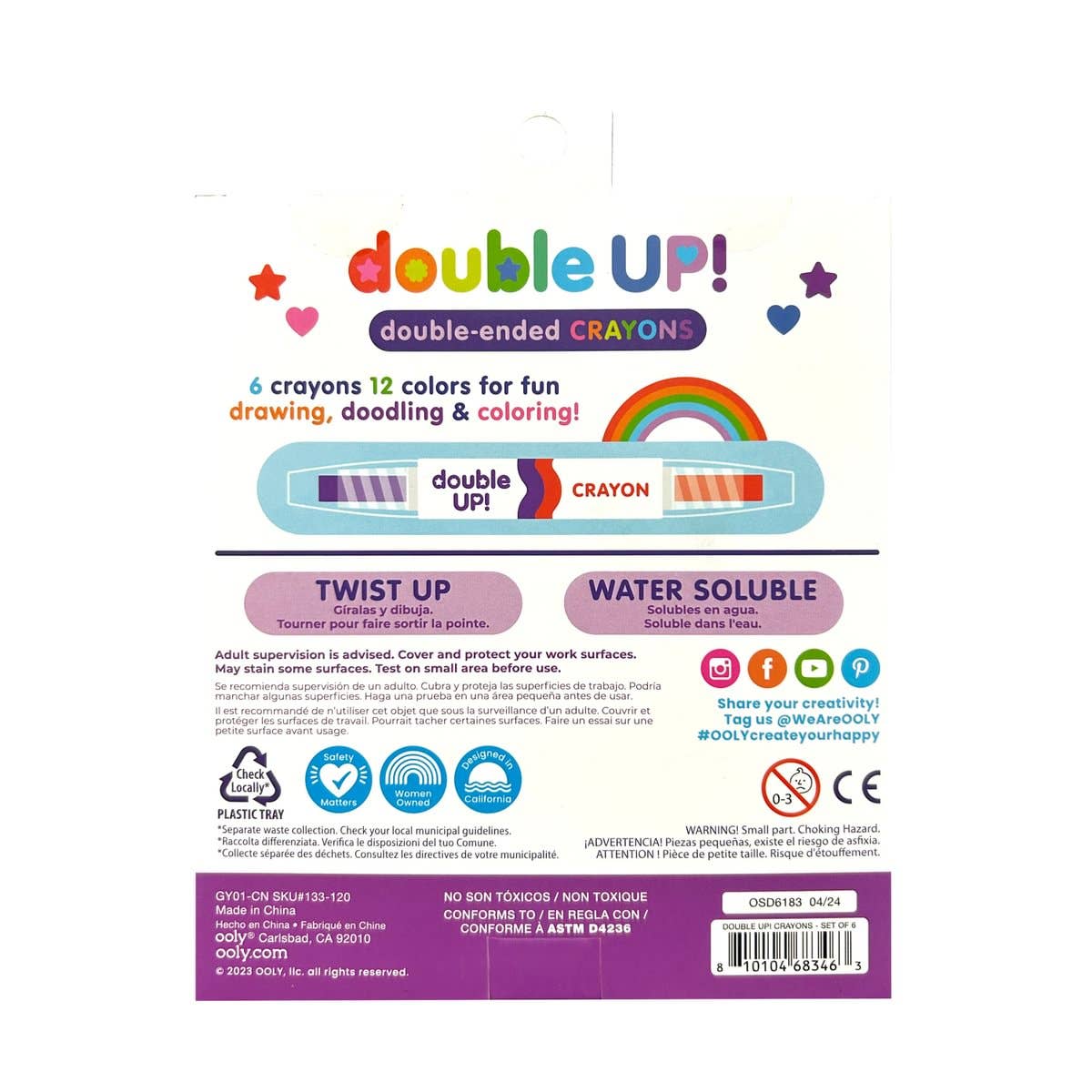 Ooly Crayons Double-Ended - Double Up!
