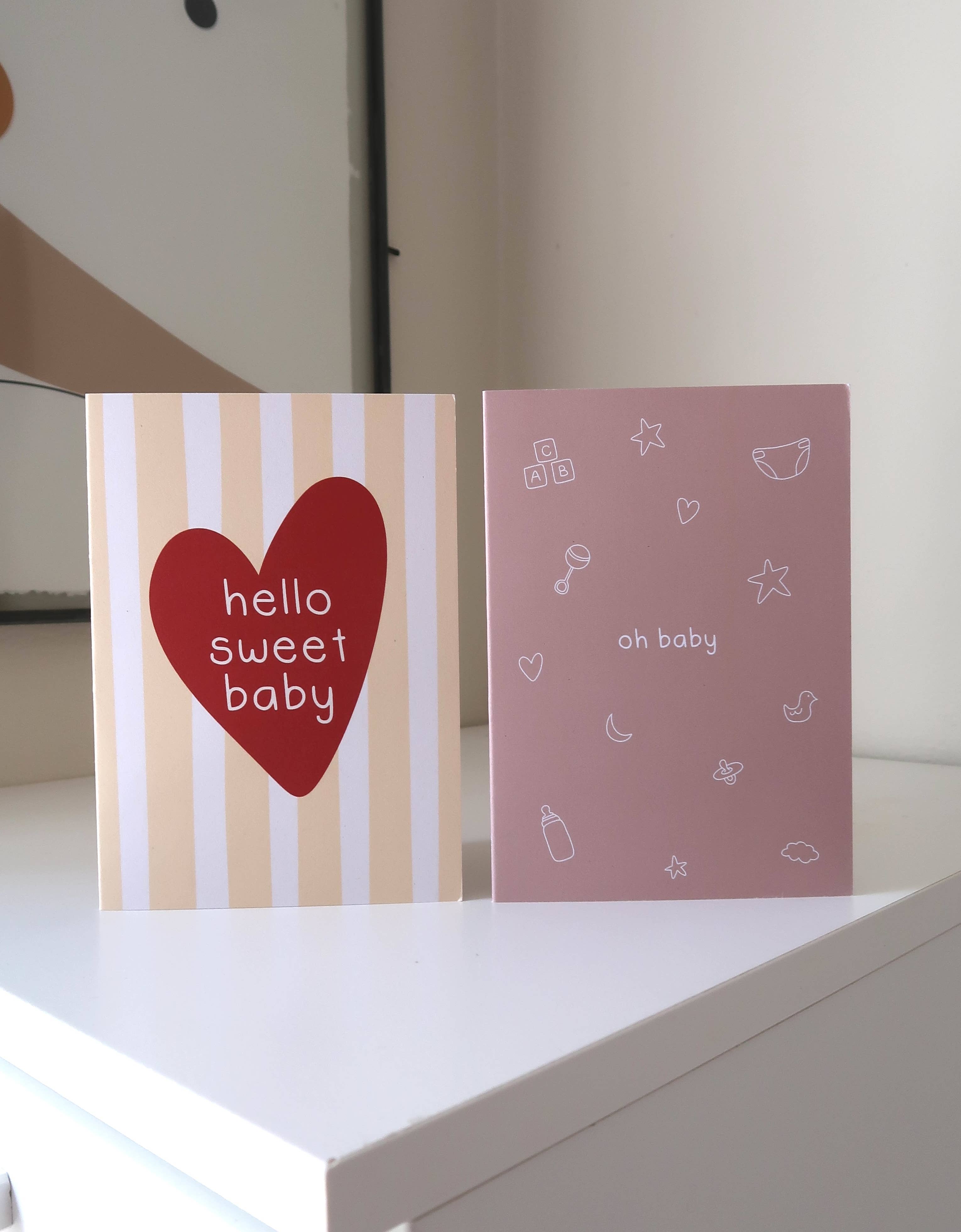Hello Sweet Baby Greeting Card | Newborn Card | Baby Shower Card